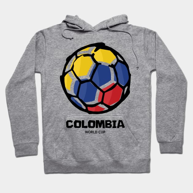 Colombia Football Country Flag Hoodie by KewaleeTee